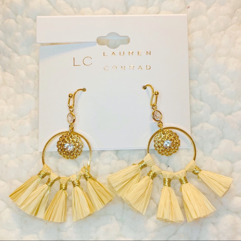 2/$15 NEW LC Gold Tone Tassel Earrings